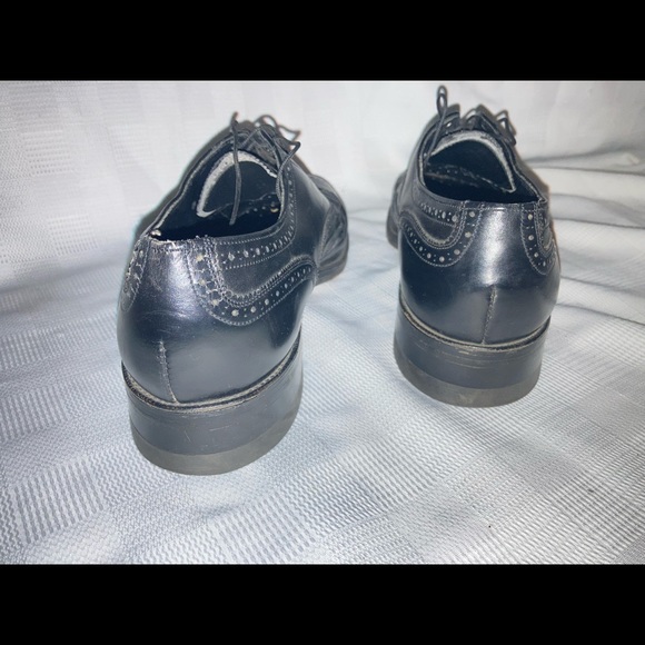 Men's Black Leather Dress Shoes - Picture 8 of 8